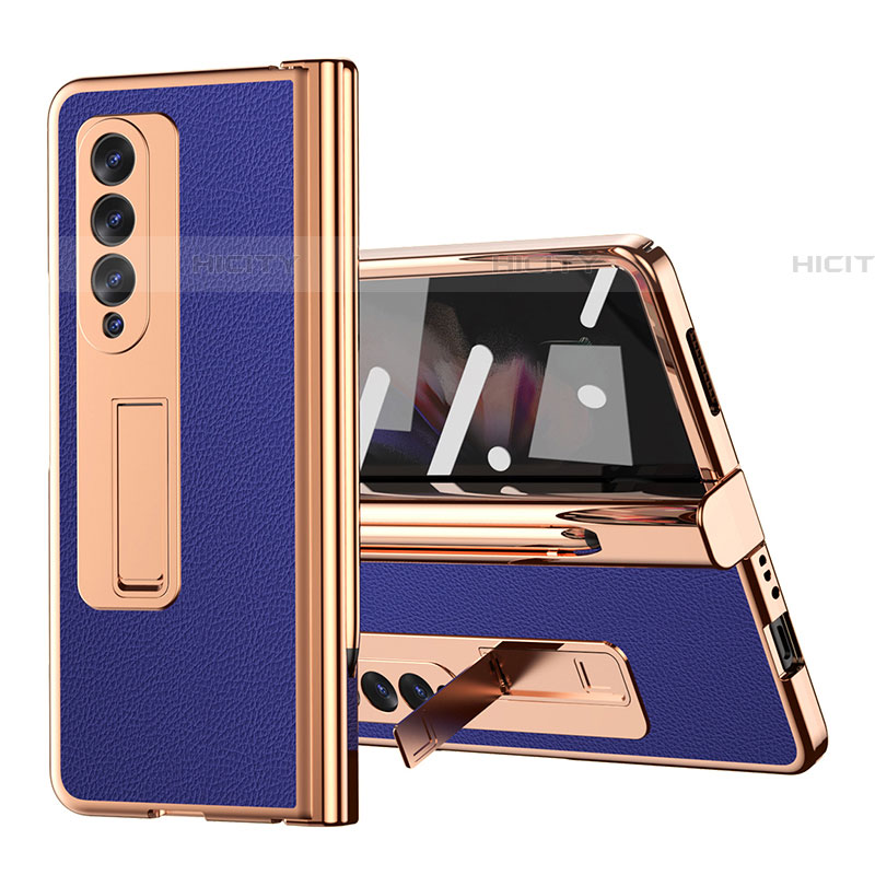 Coque Luxe Cuir et Plastique Housse Etui Mat ZL1 pour Samsung Galaxy Z Fold4 5G Plus