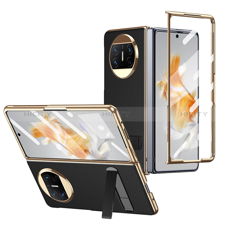 Coque Luxe Cuir et Plastique Housse Etui Mat ZL2 pour Huawei Mate X3 Plus