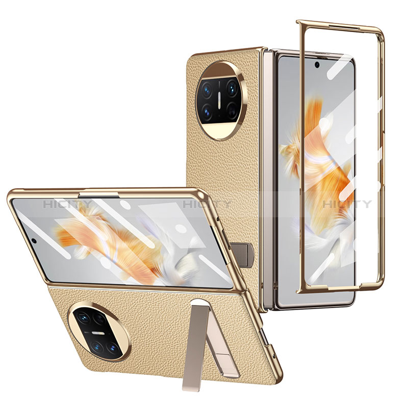 Coque Luxe Cuir et Plastique Housse Etui Mat ZL2 pour Huawei Mate X5 Plus