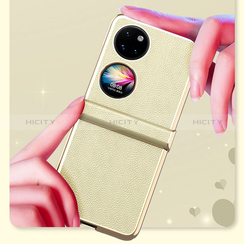 Coque Luxe Cuir et Plastique Housse Etui Mat ZL2 pour Huawei P50 Pocket Plus