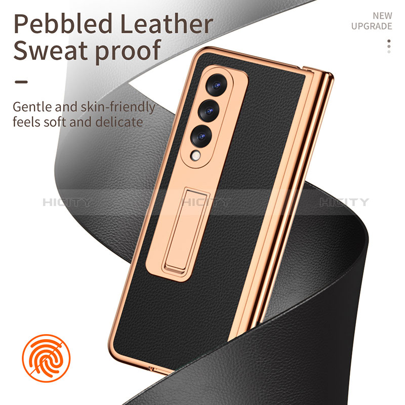 Coque Luxe Cuir et Plastique Housse Etui Mat ZL2 pour Samsung Galaxy Z Fold3 5G Plus