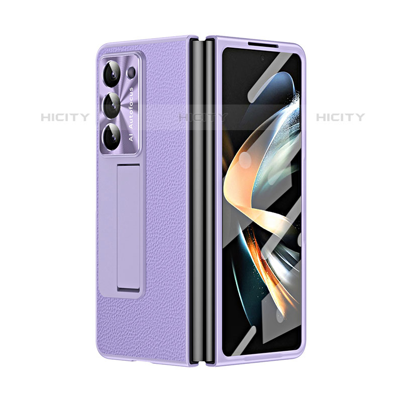 Coque Luxe Cuir et Plastique Housse Etui Mat ZL2 pour Samsung Galaxy Z Fold5 5G Plus