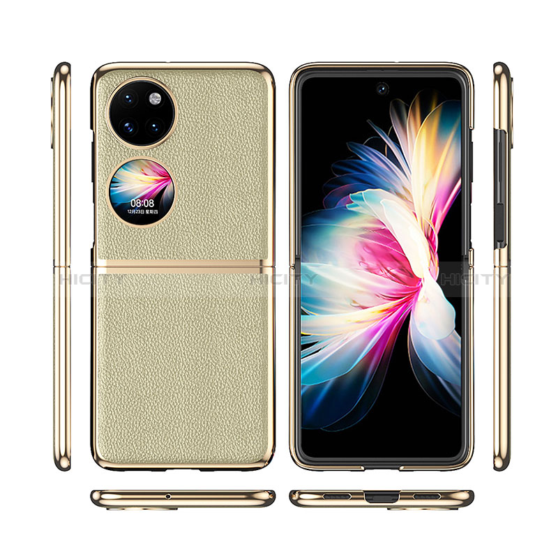 Coque Luxe Cuir et Plastique Housse Etui Mat ZL3 pour Huawei Pocket S Plus