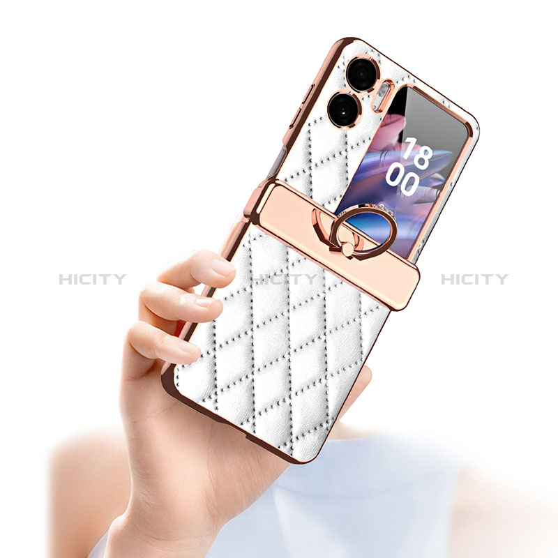 Coque Luxe Cuir et Plastique Housse Etui Mat ZL3 pour Oppo Find N2 Flip 5G Plus