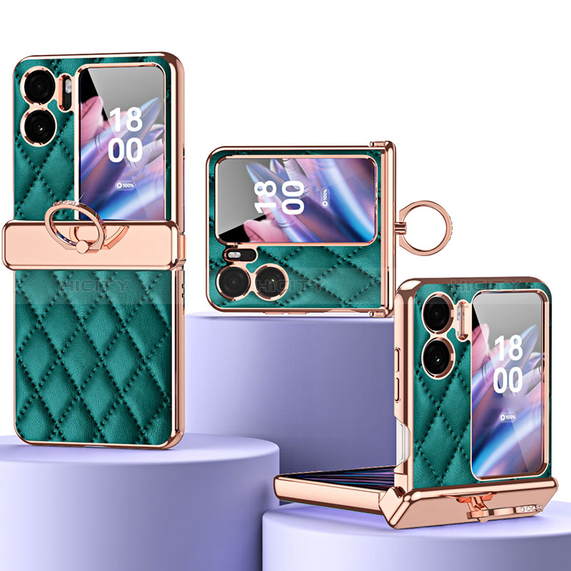 Coque Luxe Cuir et Plastique Housse Etui Mat ZL3 pour Oppo Find N2 Flip 5G Plus