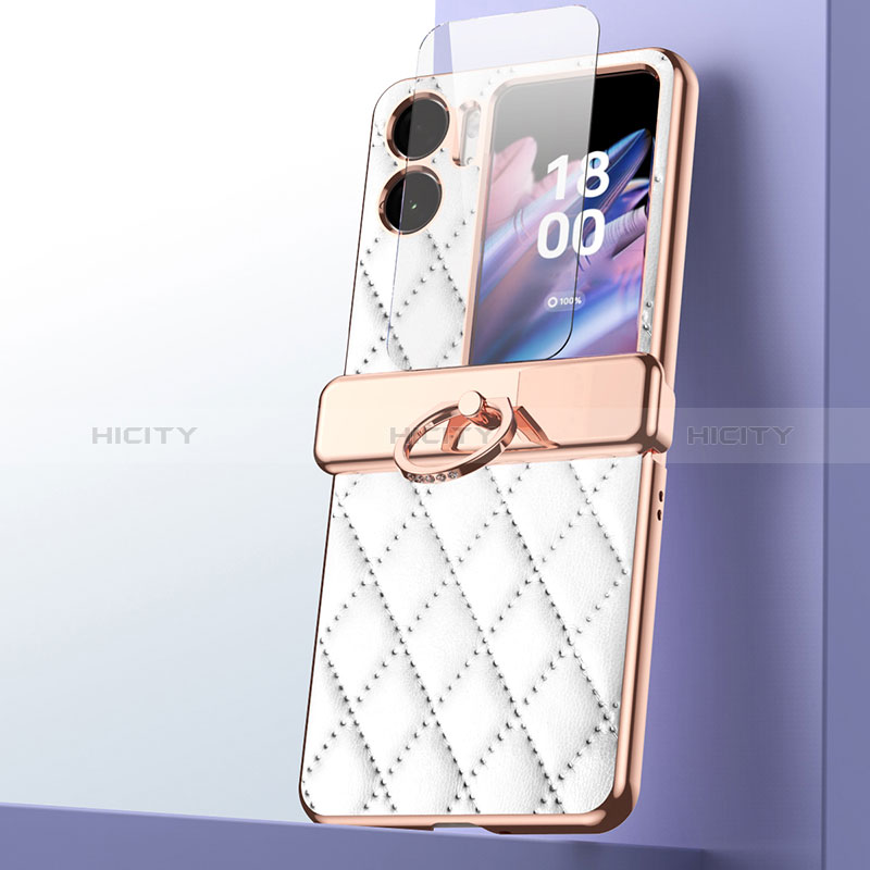 Coque Luxe Cuir et Plastique Housse Etui Mat ZL3 pour Oppo Find N2 Flip 5G Plus