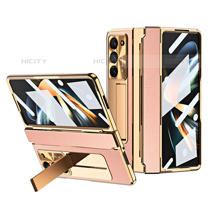 Coque Luxe Cuir et Plastique Housse Etui Mat ZL3 pour Samsung Galaxy Z Fold5 5G Plus