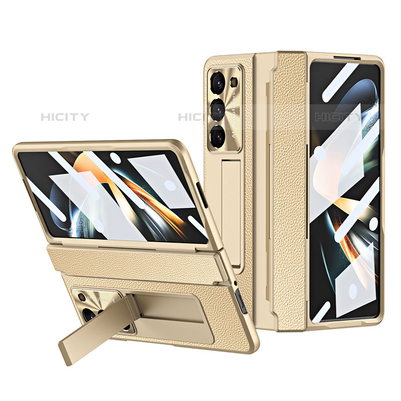 Coque Luxe Cuir et Plastique Housse Etui Mat ZL3 pour Samsung Galaxy Z Fold5 5G Plus