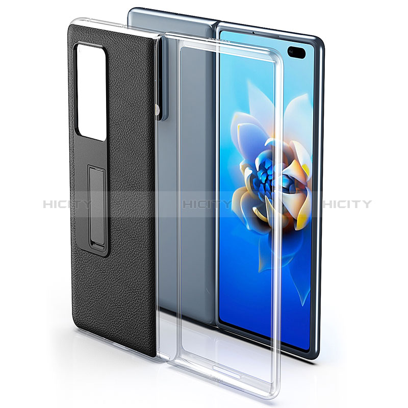 Coque Luxe Cuir et Plastique Housse Etui Mat ZL4 pour Huawei Mate X2 Plus