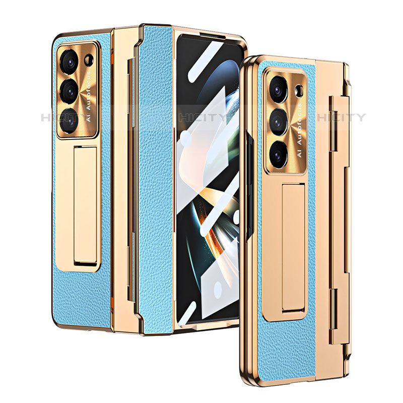 Coque Luxe Cuir et Plastique Housse Etui Mat ZL5 pour Samsung Galaxy Z Fold5 5G Mixte Plus