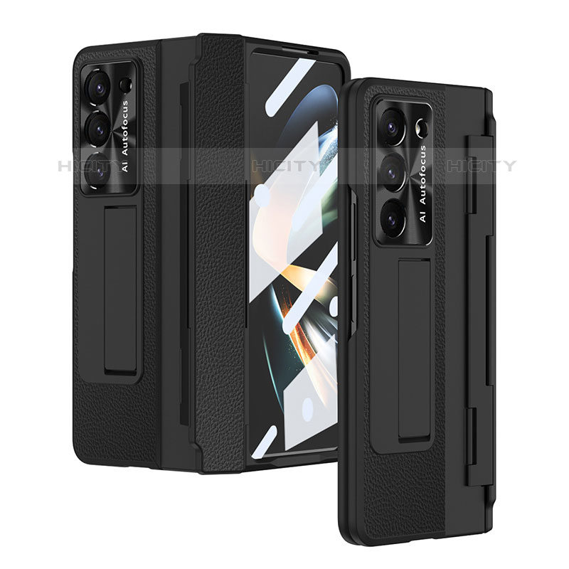 Coque Luxe Cuir et Plastique Housse Etui Mat ZL5 pour Samsung Galaxy Z Fold5 5G Plus