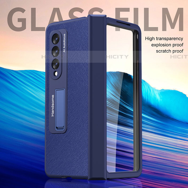 Coque Luxe Cuir et Plastique Housse Etui Mat ZL7 pour Samsung Galaxy Z Fold4 5G Plus