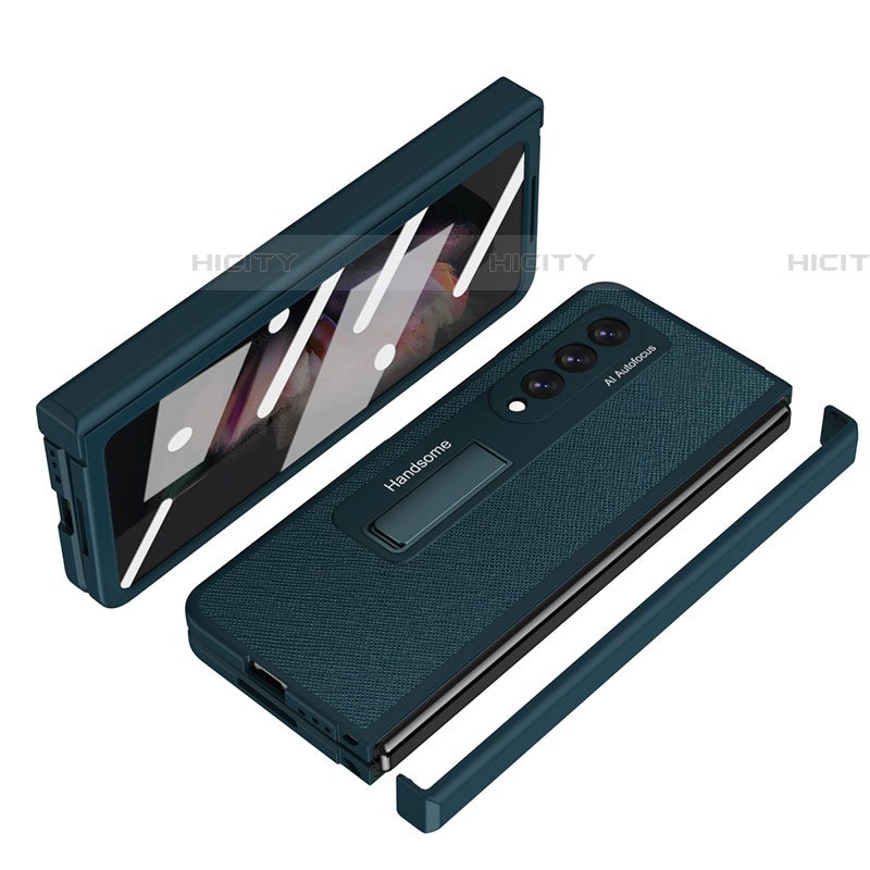 Coque Luxe Cuir et Plastique Housse Etui Mat ZL7 pour Samsung Galaxy Z Fold4 5G Plus