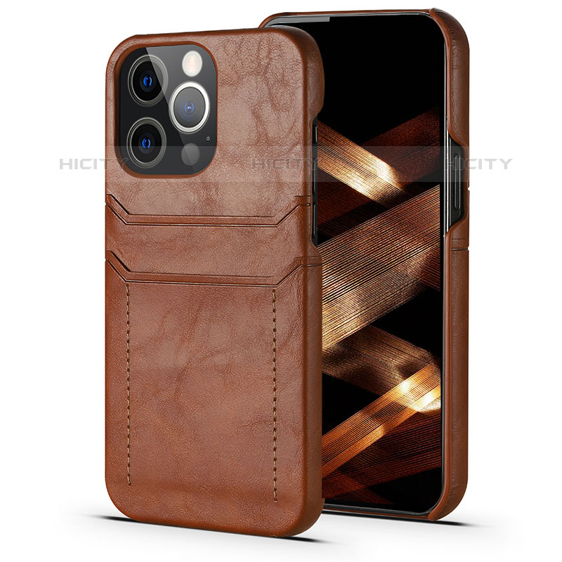 Coque Luxe Cuir Housse Etui A14 pour Apple iPhone 15 Pro Max Plus