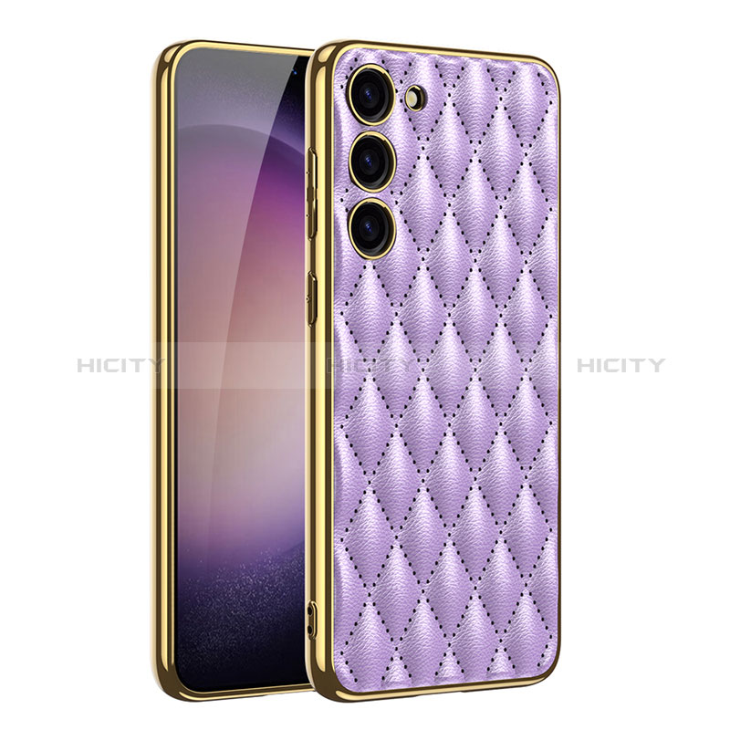 Coque Luxe Cuir Housse Etui AC1 pour Samsung Galaxy S21 Plus 5G Violet Plus