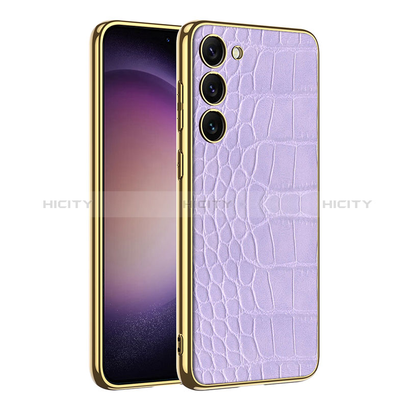 Coque Luxe Cuir Housse Etui AC2 pour Samsung Galaxy S21 5G Violet Plus