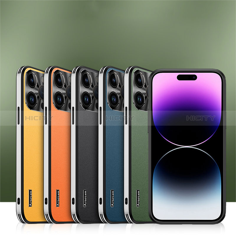 Coque Luxe Cuir Housse Etui AT1 pour Apple iPhone 14 Pro Max Plus