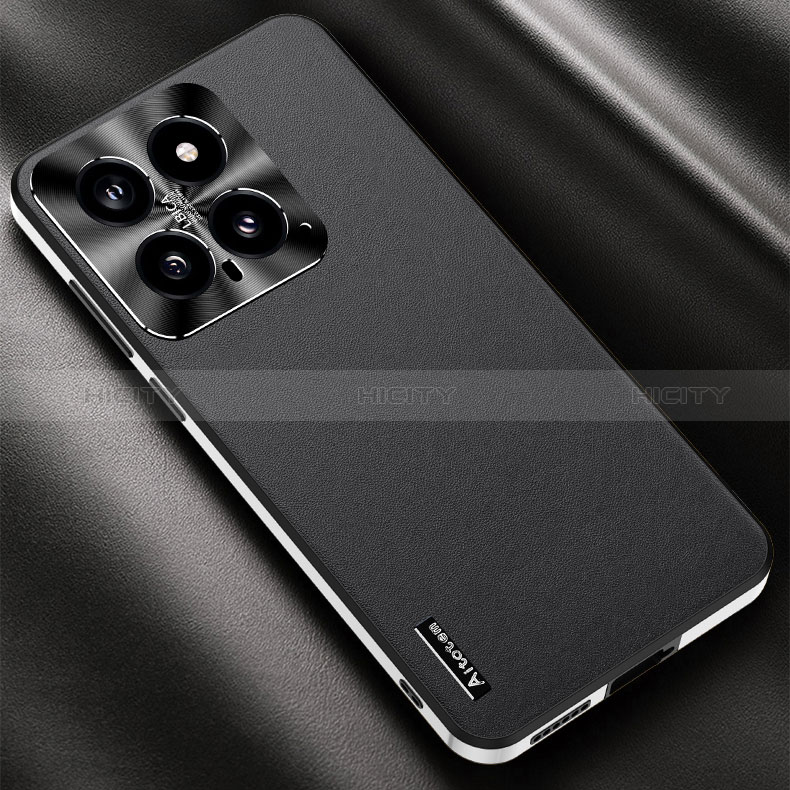 Coque Luxe Cuir Housse Etui AT2 pour Xiaomi Mi 14 Pro 5G Noir Plus