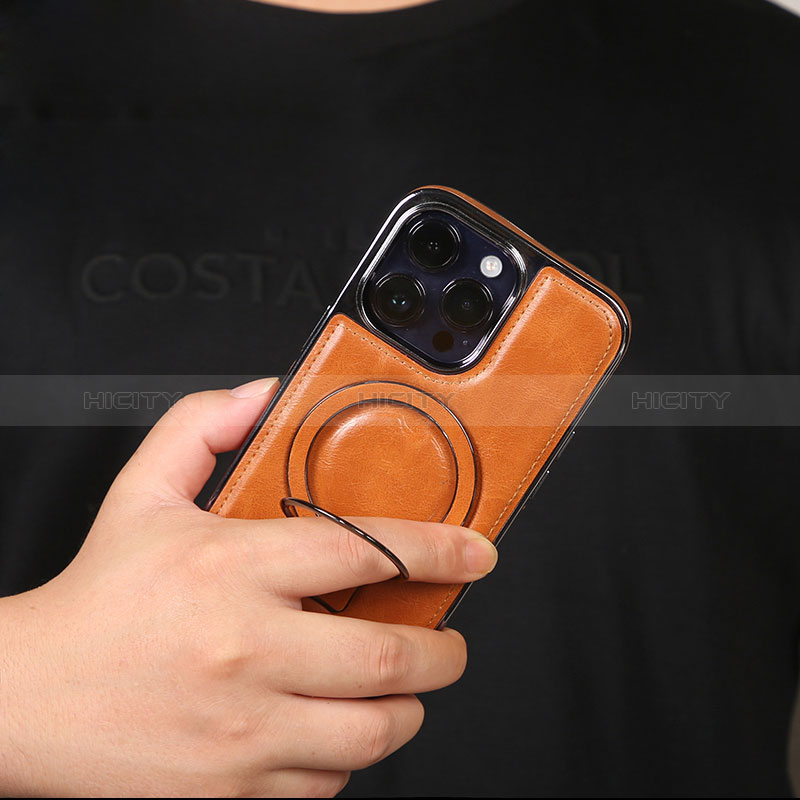 Coque Luxe Cuir Housse Etui avec Mag-Safe Magnetic Magnetique JD1 pour Apple iPhone 16 Pro Max Plus