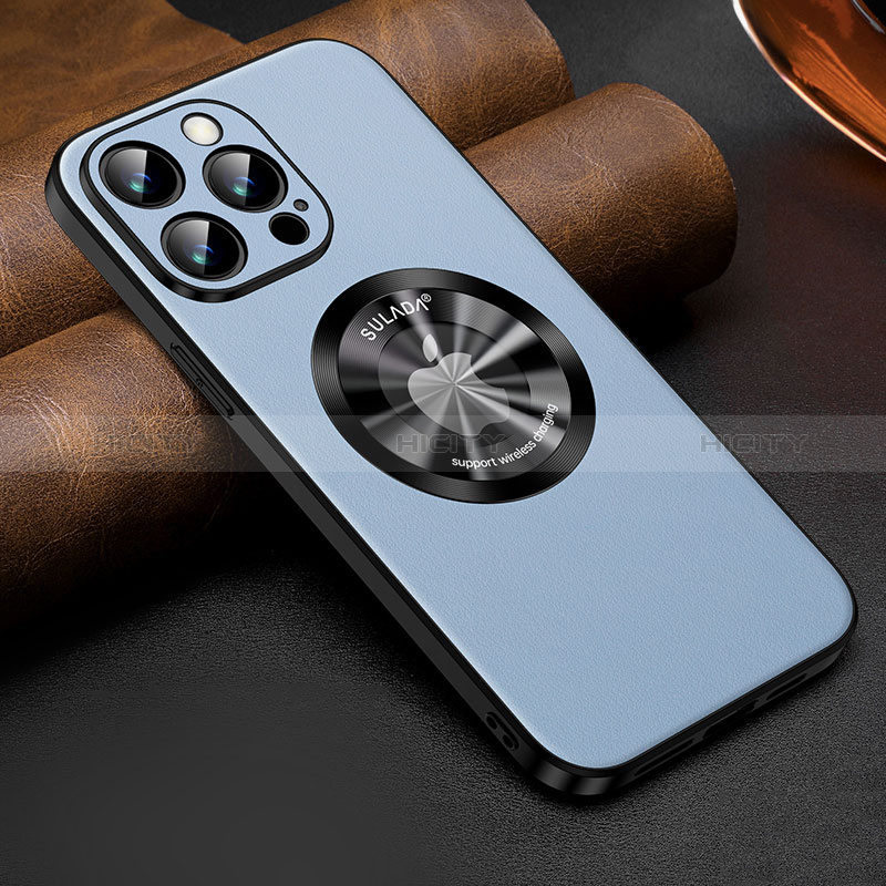 Coque Luxe Cuir Housse Etui avec Mag-Safe Magnetic Magnetique LD2 pour Apple iPhone 13 Pro Max Plus