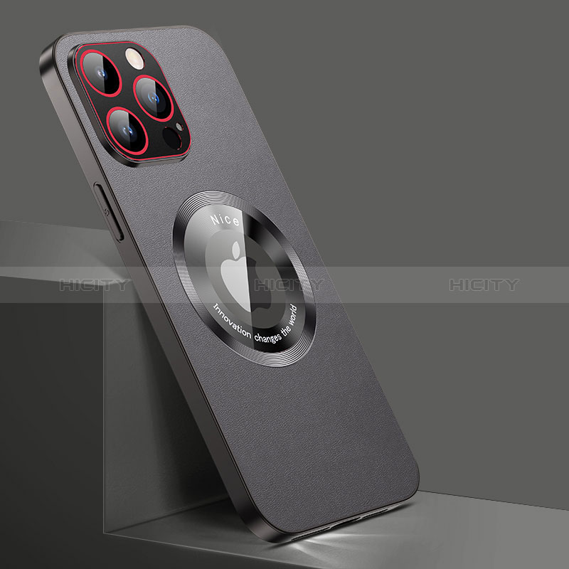 Coque Luxe Cuir Housse Etui avec Mag-Safe Magnetic Magnetique QC1 pour Apple iPhone 15 Pro Max Plus