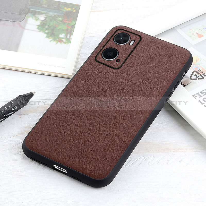 Coque Luxe Cuir Housse Etui B01H pour Oppo A36 Marron Plus