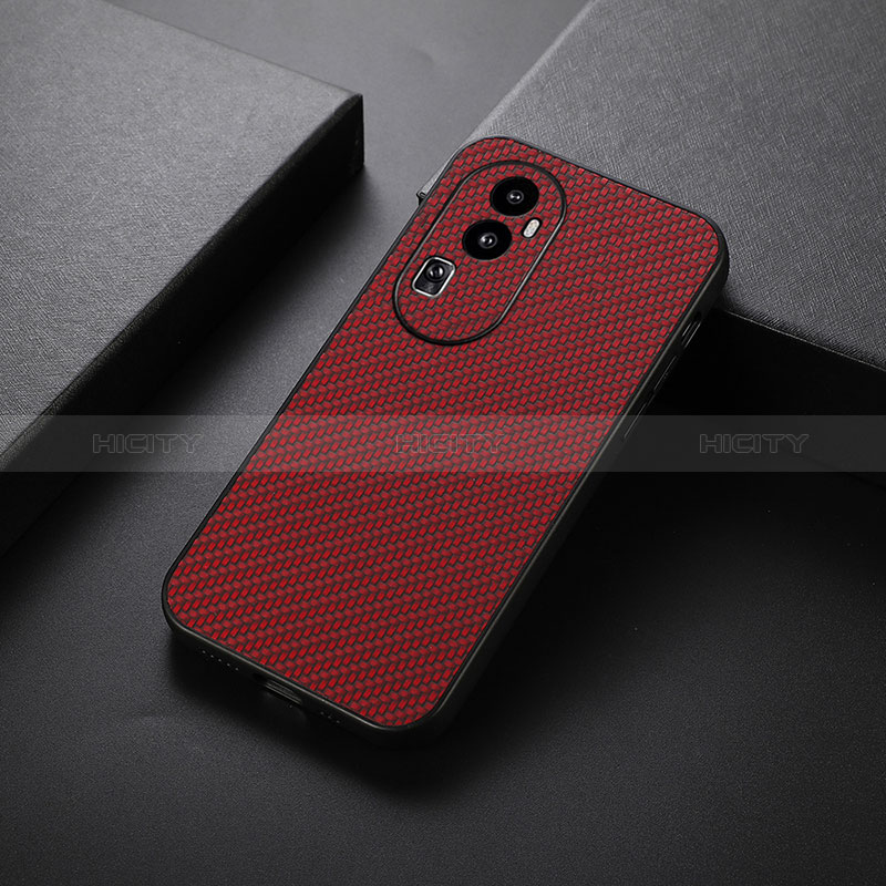 Coque Luxe Cuir Housse Etui B01H pour Oppo Reno10 Pro+ Plus 5G Rouge Plus