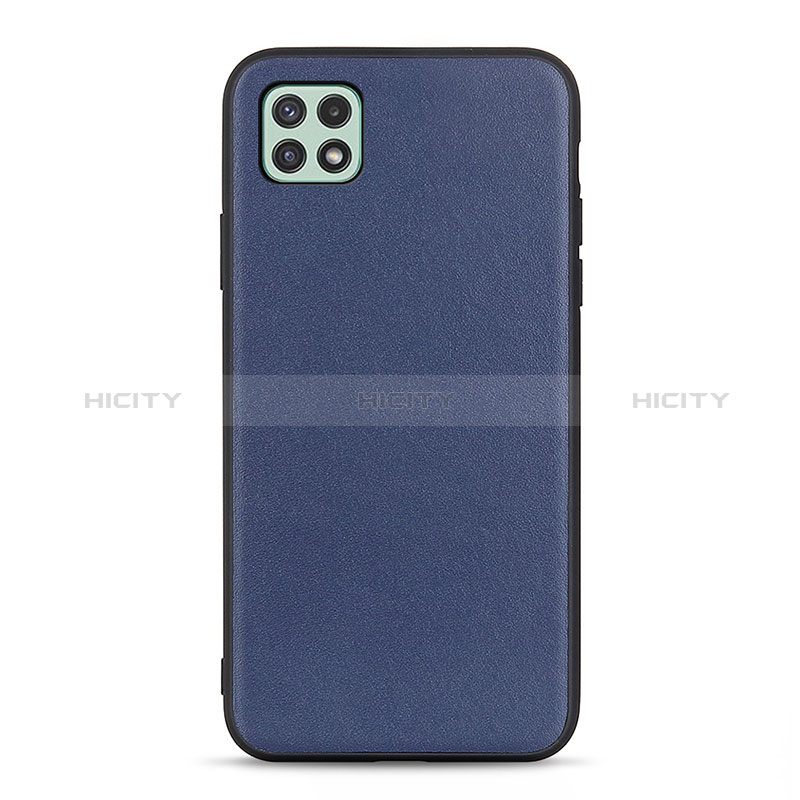 Coque Luxe Cuir Housse Etui B01H pour Samsung Galaxy A22s 5G Bleu Plus