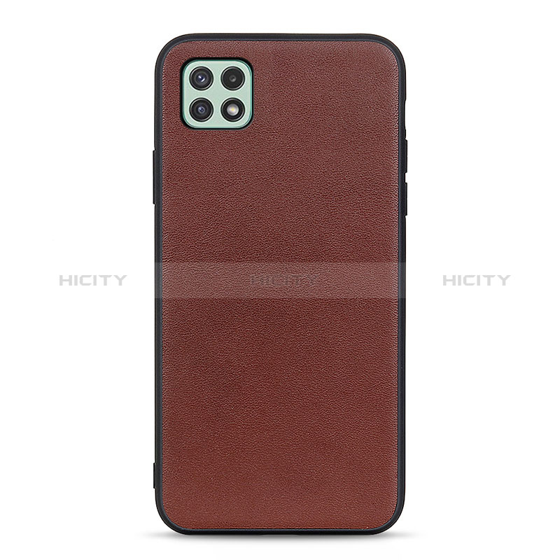 Coque Luxe Cuir Housse Etui B01H pour Samsung Galaxy A22s 5G Marron Plus