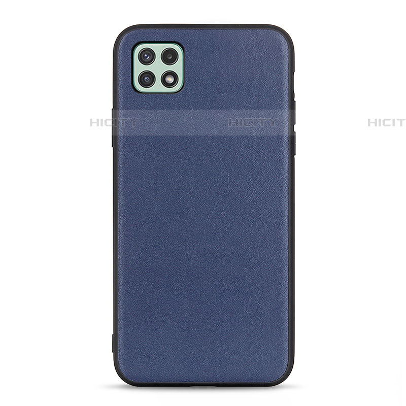 Coque Luxe Cuir Housse Etui B01H pour Samsung Galaxy F42 5G Bleu Plus