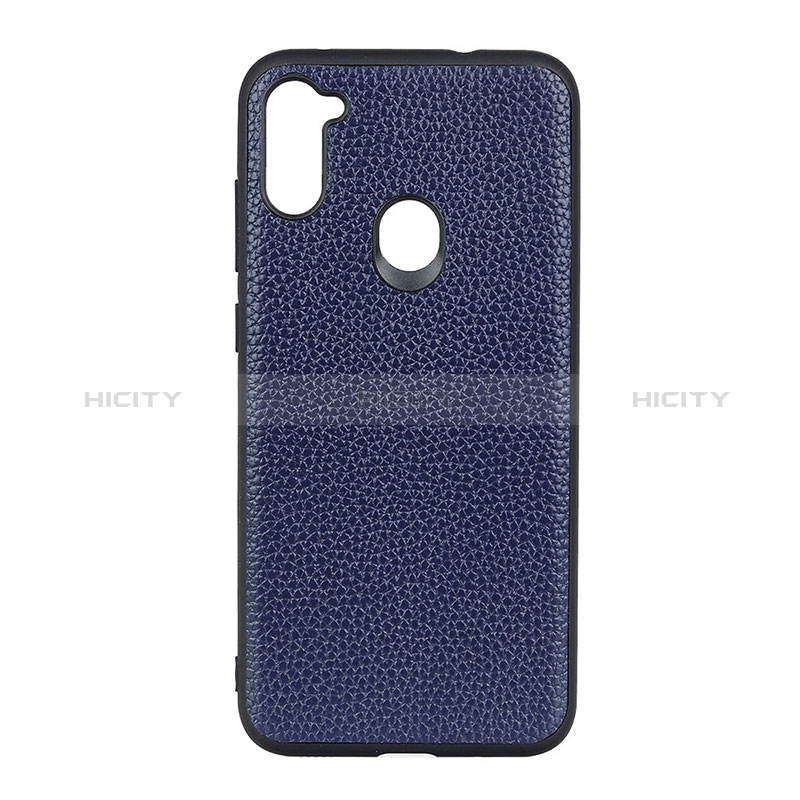 Coque Luxe Cuir Housse Etui B01H pour Samsung Galaxy M11 Bleu Plus