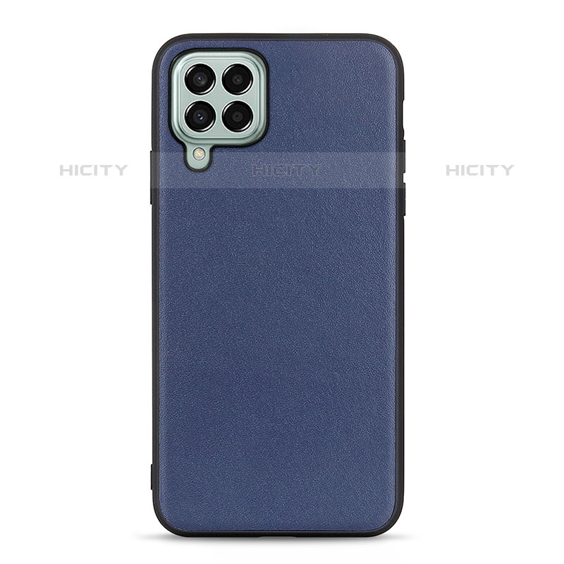 Coque Luxe Cuir Housse Etui B01H pour Samsung Galaxy M33 5G Bleu Plus