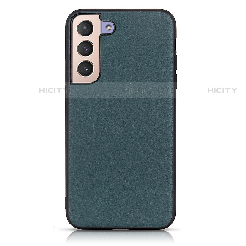 Coque Luxe Cuir Housse Etui B01H pour Samsung Galaxy S21 FE 5G Vert Plus