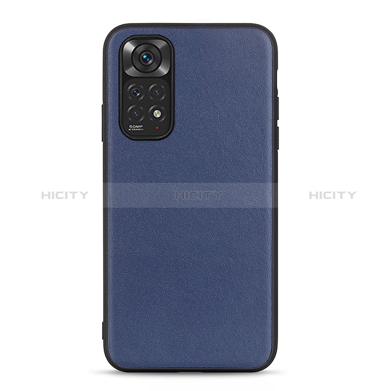 Coque Luxe Cuir Housse Etui B01H pour Xiaomi Redmi Note 11 4G (2022) Bleu Plus