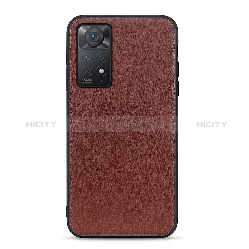 Coque Luxe Cuir Housse Etui B01H pour Xiaomi Redmi Note 11 Pro 5G Marron Plus