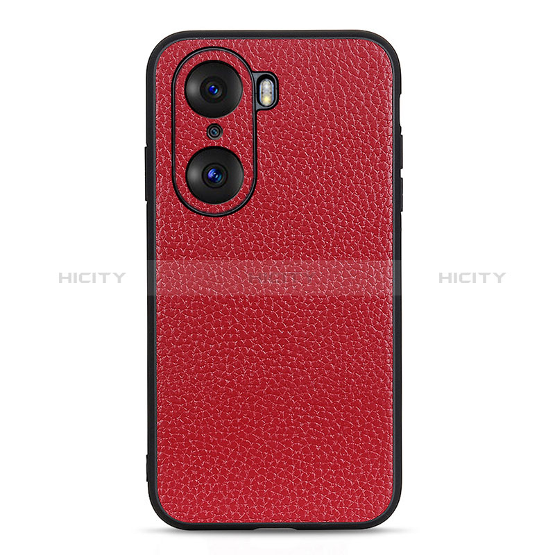 Coque Luxe Cuir Housse Etui B02H pour Huawei Honor 60 5G Rouge Plus