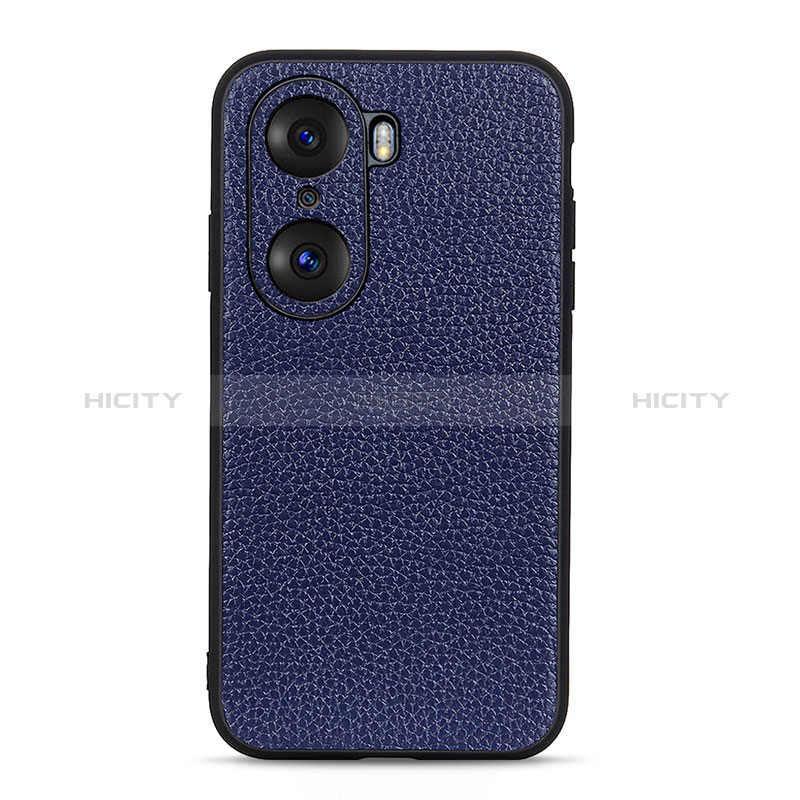 Coque Luxe Cuir Housse Etui B02H pour Huawei Honor 60 Pro 5G Bleu Plus