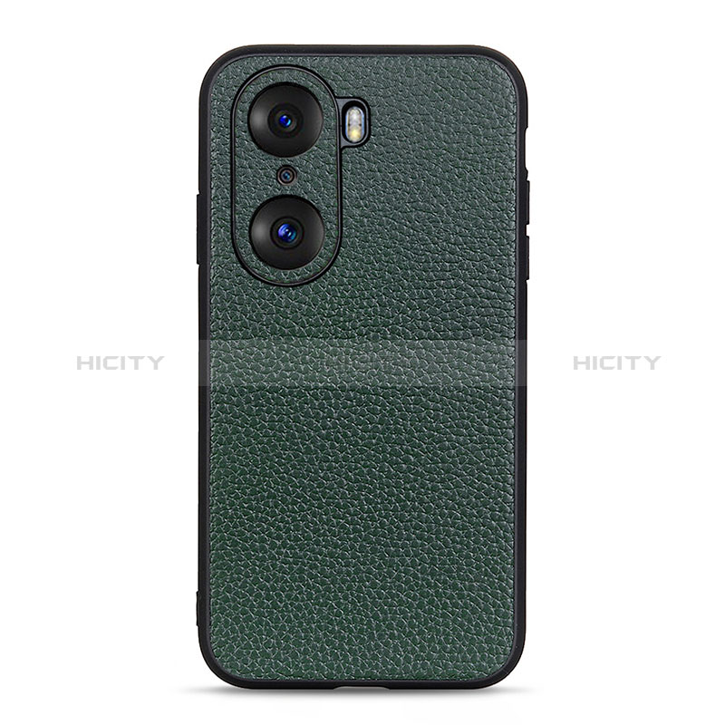 Coque Luxe Cuir Housse Etui B02H pour Huawei Honor 60 Pro 5G Vert Plus