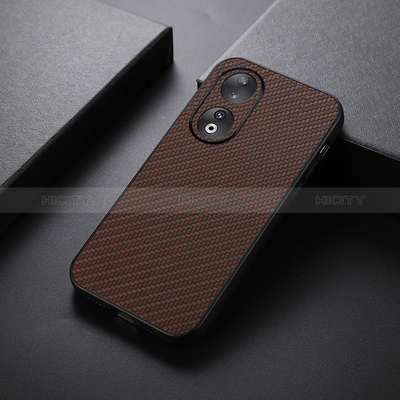 Coque Luxe Cuir Housse Etui B02H pour Huawei Honor 90 5G Marron Plus