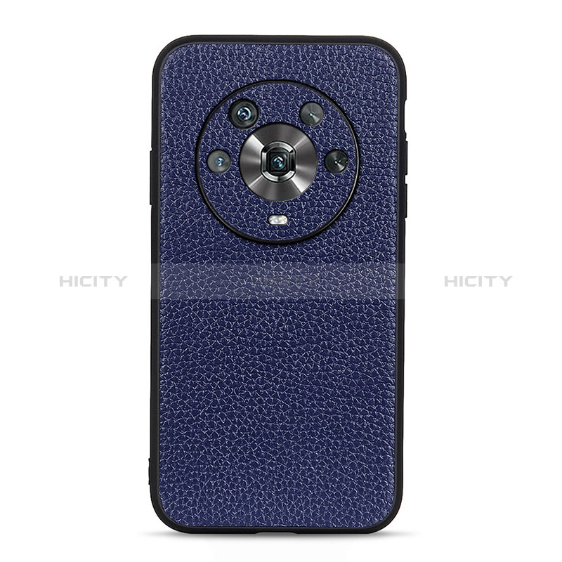 Coque Luxe Cuir Housse Etui B02H pour Huawei Honor Magic4 5G Bleu Plus