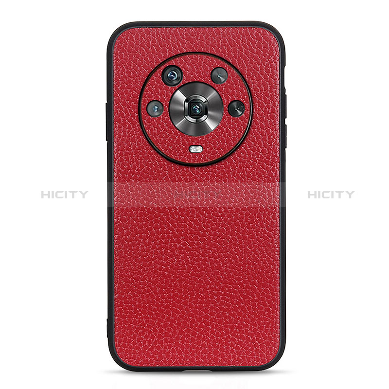 Coque Luxe Cuir Housse Etui B02H pour Huawei Honor Magic4 5G Rouge Plus