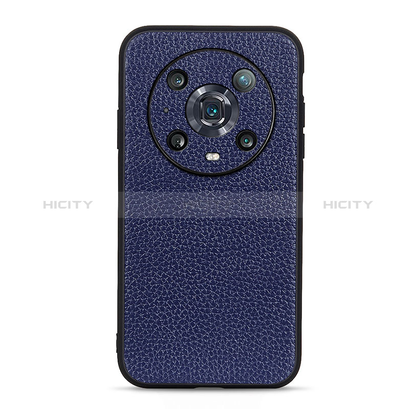 Coque Luxe Cuir Housse Etui B02H pour Huawei Honor Magic4 Pro 5G Bleu Plus