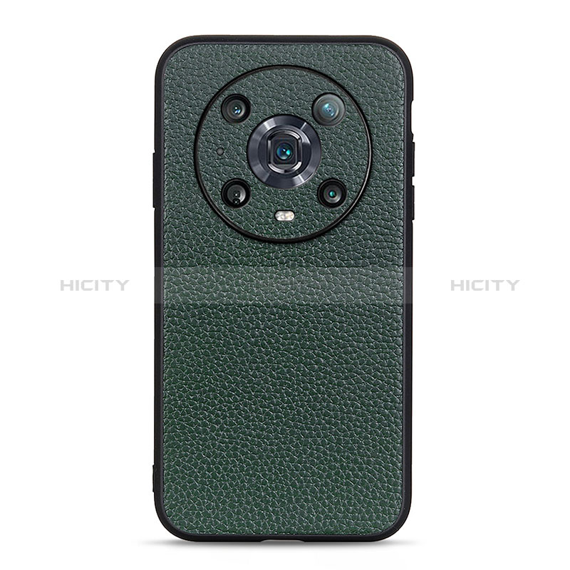 Coque Luxe Cuir Housse Etui B02H pour Huawei Honor Magic4 Pro 5G Vert Plus