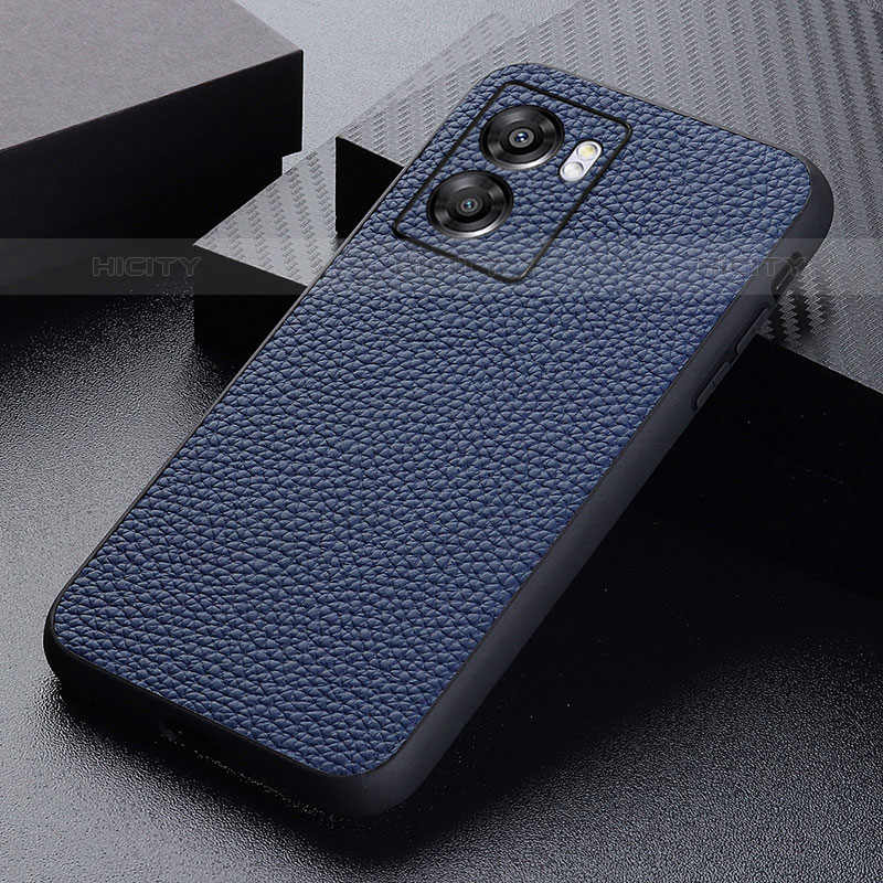 Coque Luxe Cuir Housse Etui B02H pour OnePlus Nord N300 5G Bleu Plus