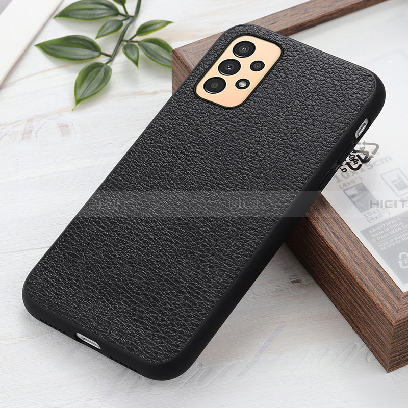 Coque Luxe Cuir Housse Etui B02H pour Samsung Galaxy A13 4G Noir Plus