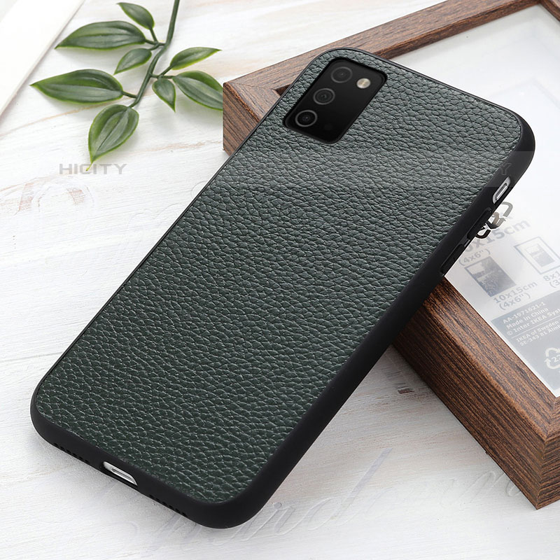 Coque Luxe Cuir Housse Etui B02H pour Samsung Galaxy M02s Vert Plus