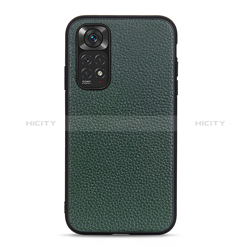 Coque Luxe Cuir Housse Etui B02H pour Xiaomi Redmi Note 11 4G (2022) Vert Plus