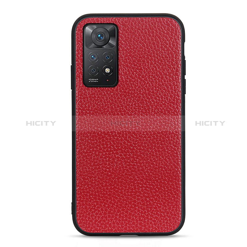 Coque Luxe Cuir Housse Etui B02H pour Xiaomi Redmi Note 11 Pro 4G Rouge Plus