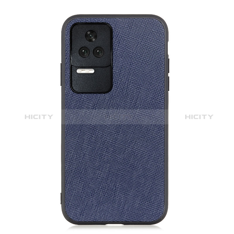 Coque Luxe Cuir Housse Etui B03H pour Xiaomi Poco F4 5G Bleu Plus