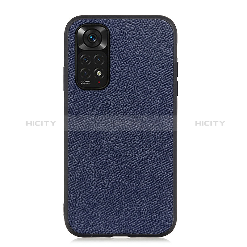 Coque Luxe Cuir Housse Etui B03H pour Xiaomi Redmi Note 11 4G (2022) Bleu Plus